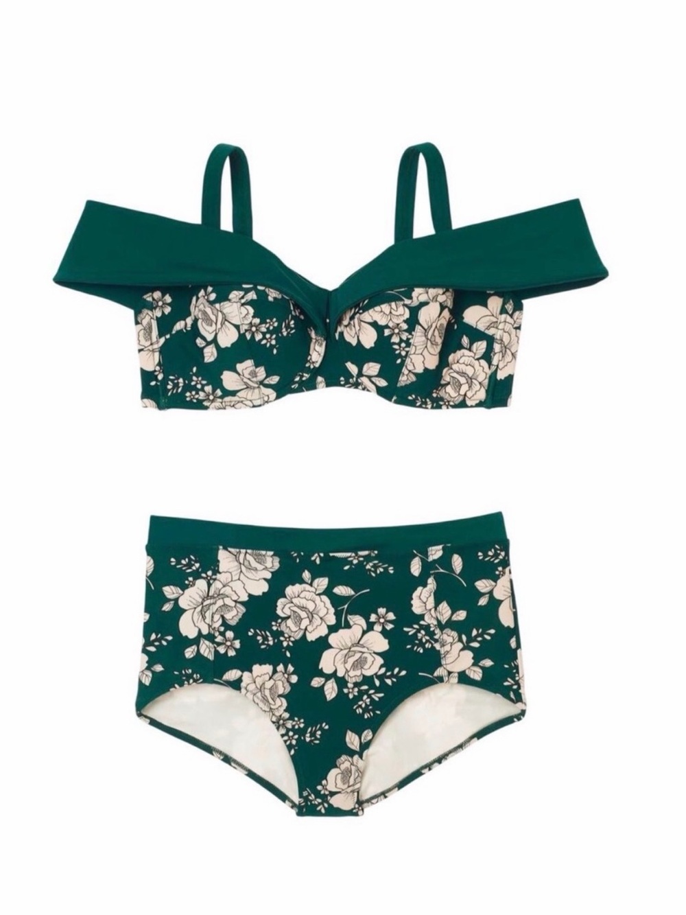 Adore Me 1X Floral High Waist Underwire Bikini Swimsuit Set - Picture 2 of 14